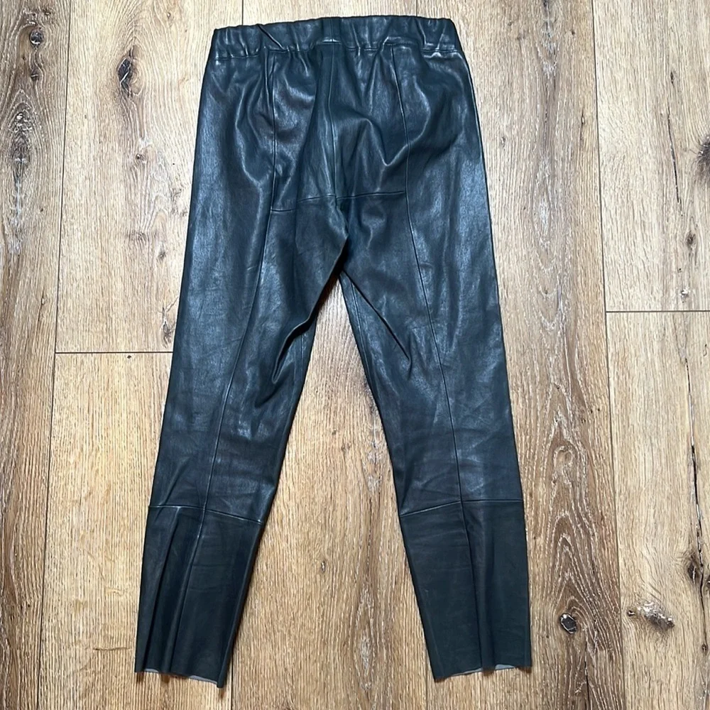Sylvie Schimmel Gray Lamb Leather Leggings Size 38/6